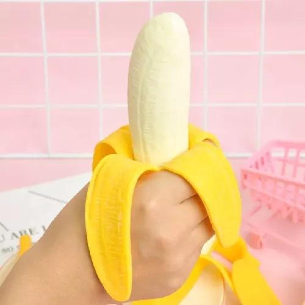 JUGUETE ANTIESTRÉS SQUISHY BANANA REALISTA SUAVE Y ELÁSTICA - 3