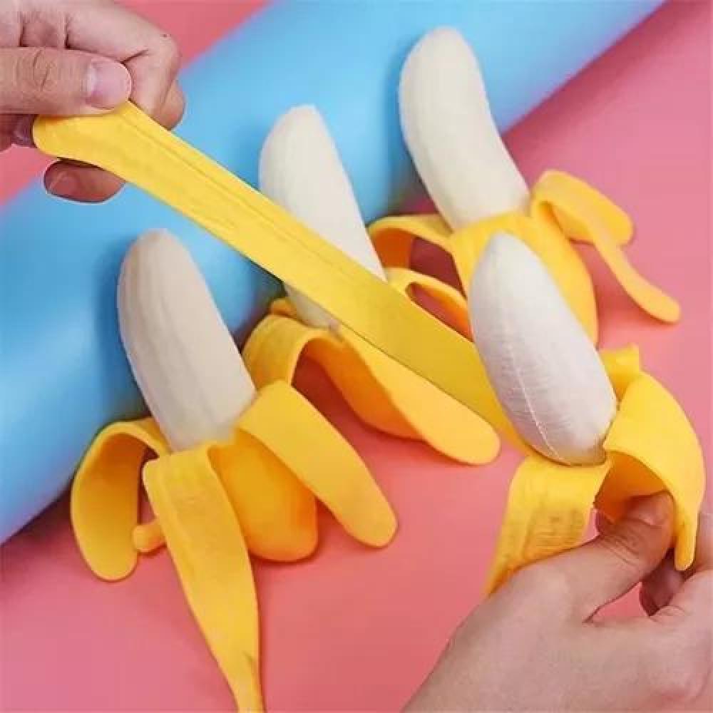 JUGUETE ANTIESTRÉS SQUISHY BANANA REALISTA SUAVE Y ELÁSTICA - 4