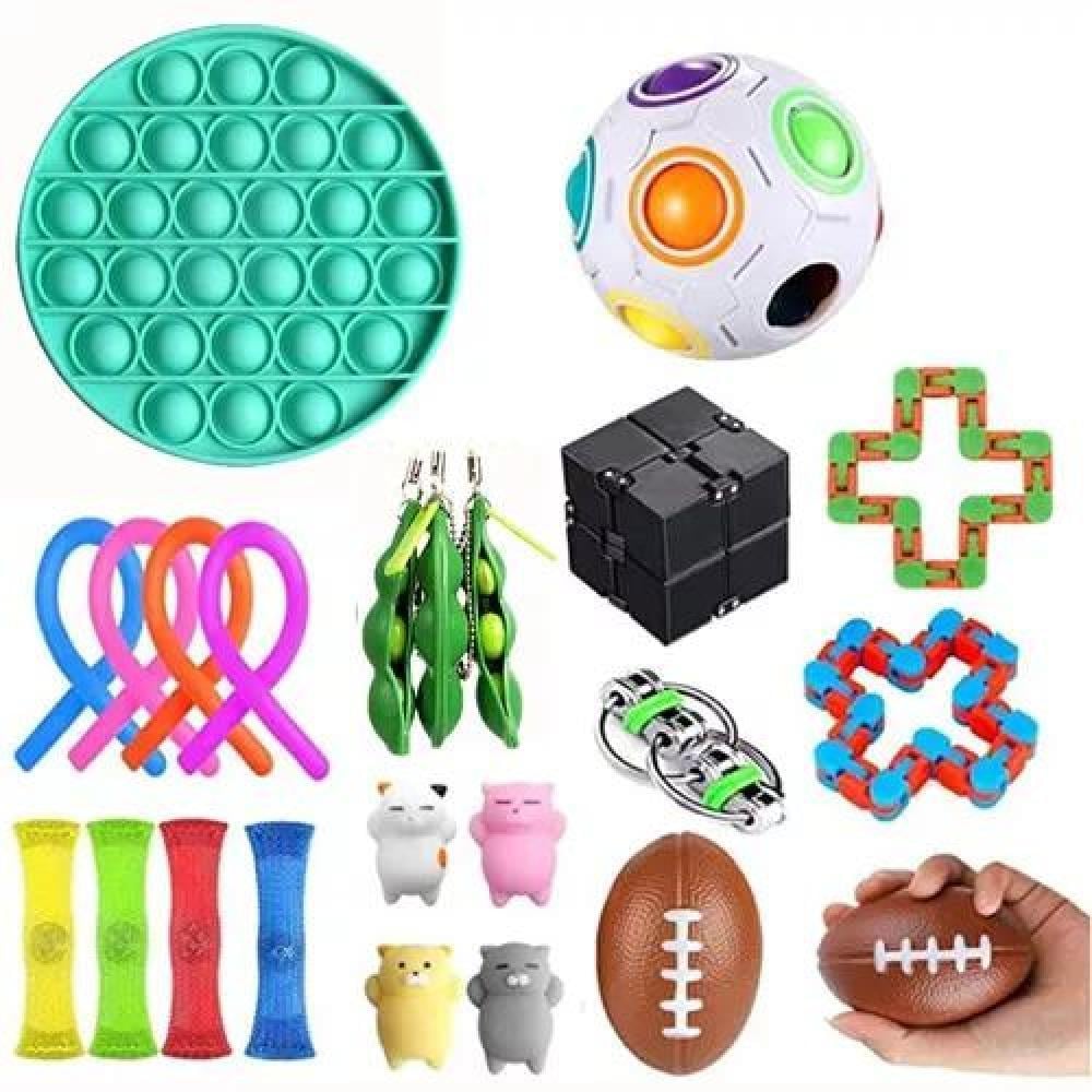 24 PIEZAS FIDGET JUGUETES ANTI ESTRÉS JUEGO DE JUGUETES SENS COLOR MULTICOLOR - 1