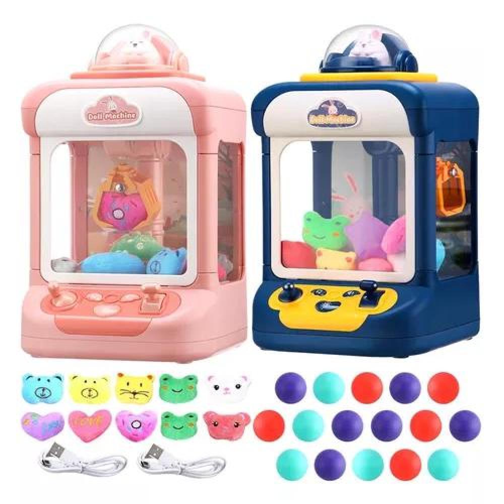 MÁQUINA ATRAPA PELUCHES MINI GARRA JUGUETE PREMIO COLOR ROSADO - 2