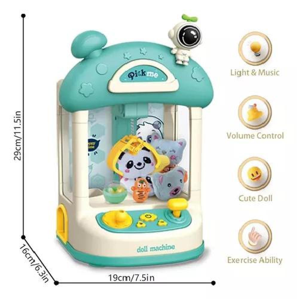 MÁQUINA AGARRA PELUCHES MINI ATRAPA COLOR TURQUESA - 1