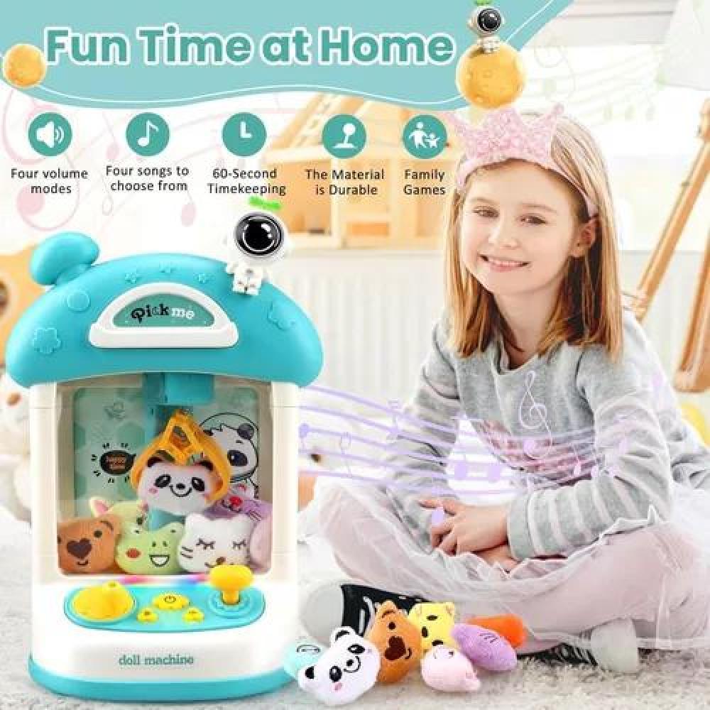 MÁQUINA AGARRA PELUCHES MINI ATRAPA COLOR TURQUESA - 6