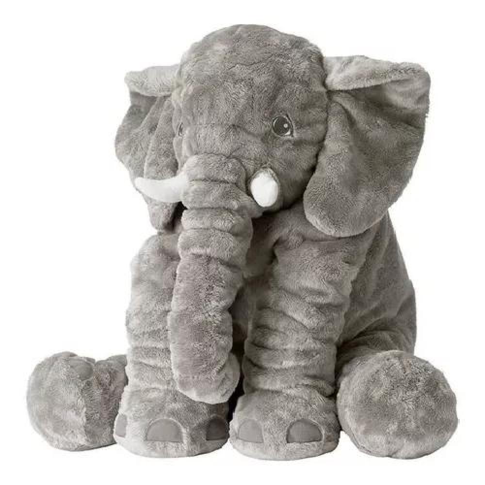 PELUCHE GIGANTE ELEFANTE GRIS ALMOHADA BEBÉ SUAVE Y LIVIANO - 1