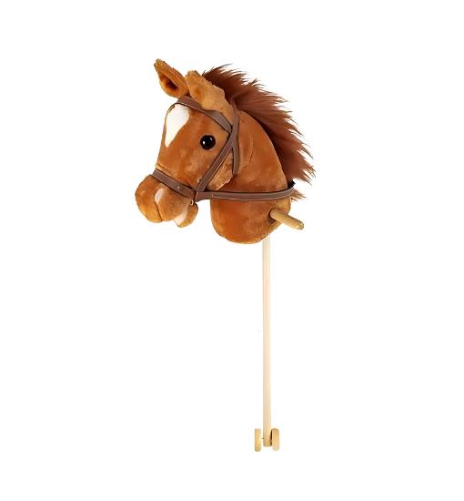 CABALLITO DE PALO CON SONIDO Y RUEDA DE 100 CM PARA NIÑOS MARRÓN - 1