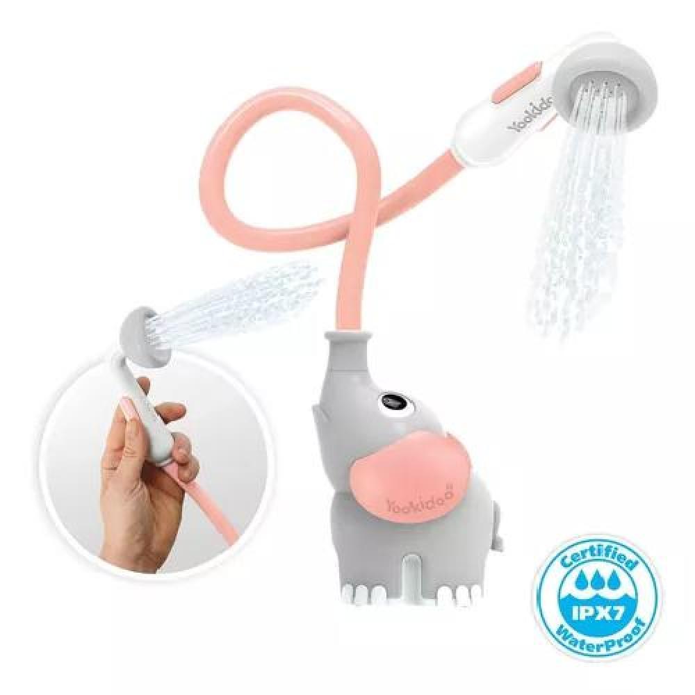ELEFANTE DUCHA INTERACTIVO ROSADO BEBE BAÑERA YOOKIDOO - 6