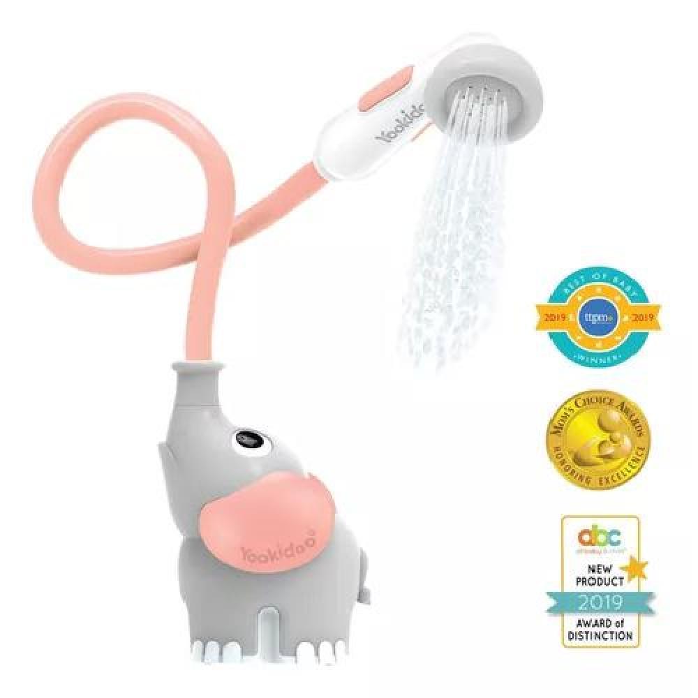 ELEFANTE DUCHA INTERACTIVO ROSADO BEBE BAÑERA YOOKIDOO - 7