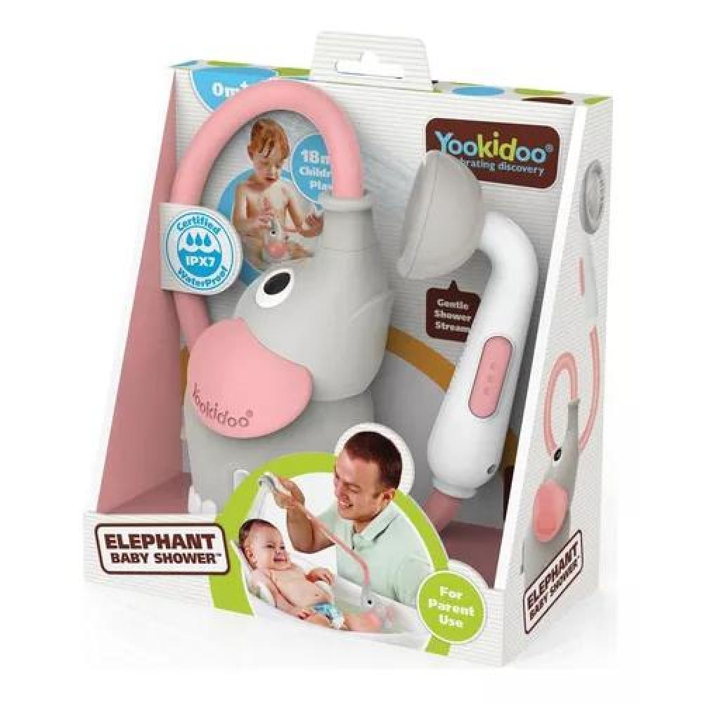 ELEFANTE DUCHA INTERACTIVO ROSADO BEBE BAÑERA YOOKIDOO - 8