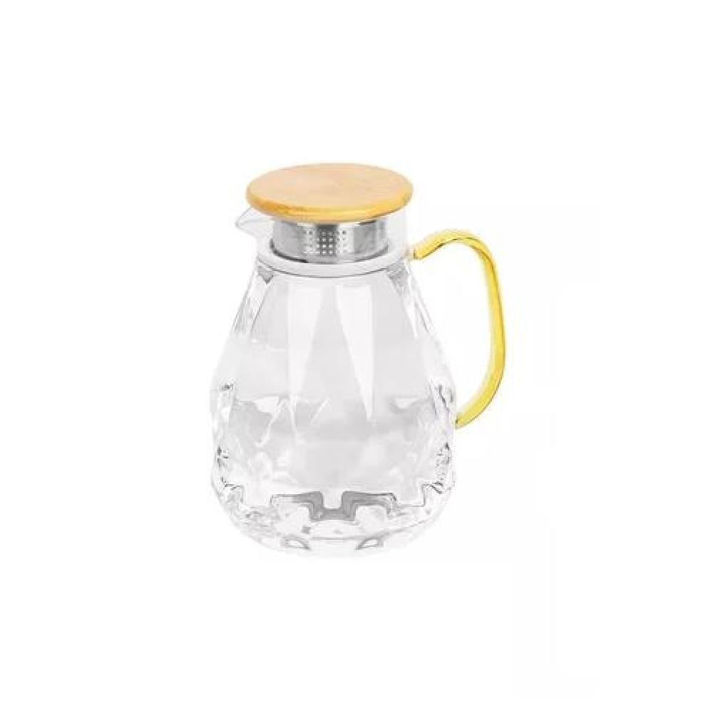 INCREÍBLE JARRA DE TÉ + 4 TAZAS DE CRISTAL - 1