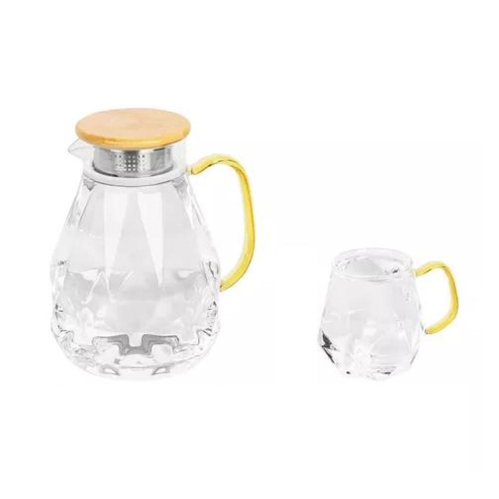 INCREÍBLE JARRA DE TÉ + 4 TAZAS DE CRISTAL - 2