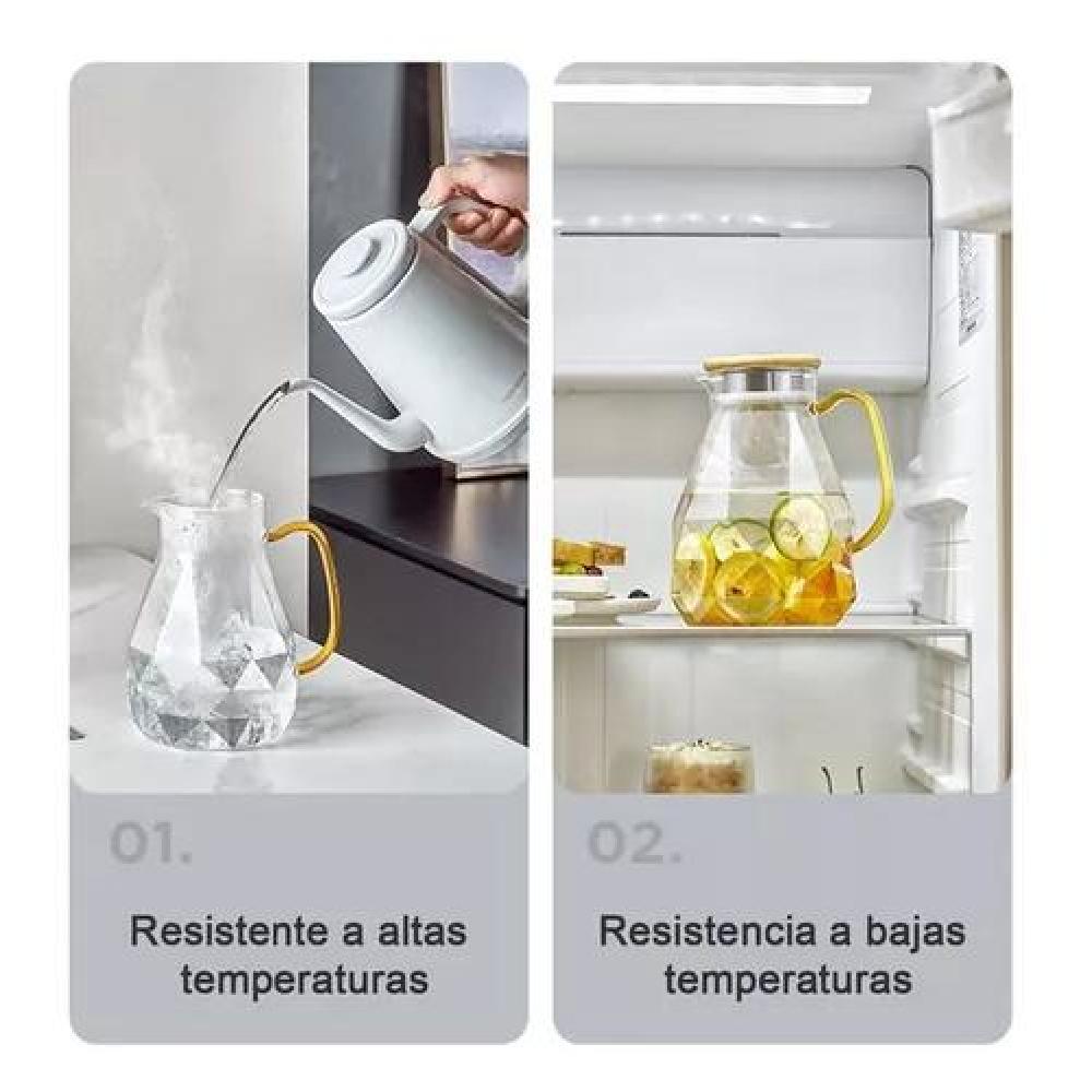 INCREÍBLE JARRA DE TÉ + 4 TAZAS DE CRISTAL - 5
