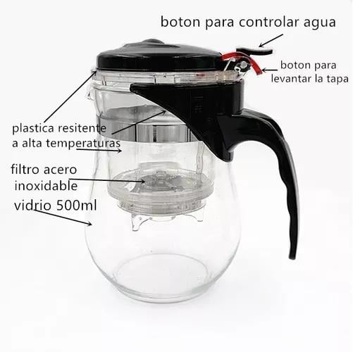 TAZÓN CON FILTRO PARA TÉ Y HIERBAS DE VIDRIO - 2