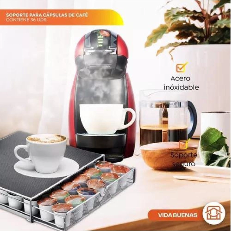 SOPORTE PARA CÁPSULAS DE EN COLOR CAFE DOLCE GUSTO CONTIENE 36 UDS - 6