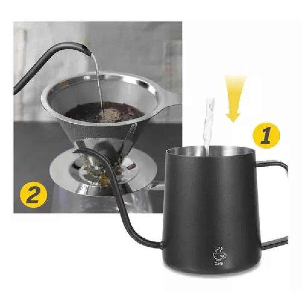 ACERO INOXIDABLE 304CAFETERA TETERA CUELLO DE CISNE VERTER - 2