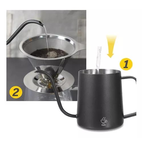 ACERO INOXIDABLE 304CAFETERA TETERA CUELLO DE CISNE VERTER - 8