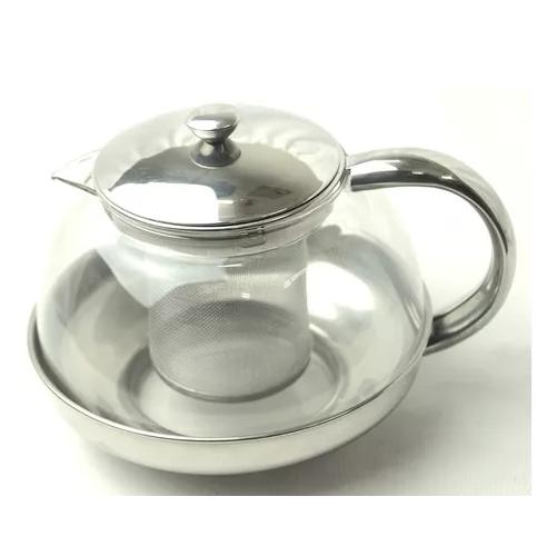 HERVIDOR INFUSOR DE VIDRIO DE 600 ML PARA TETERA PLATEADO - 7