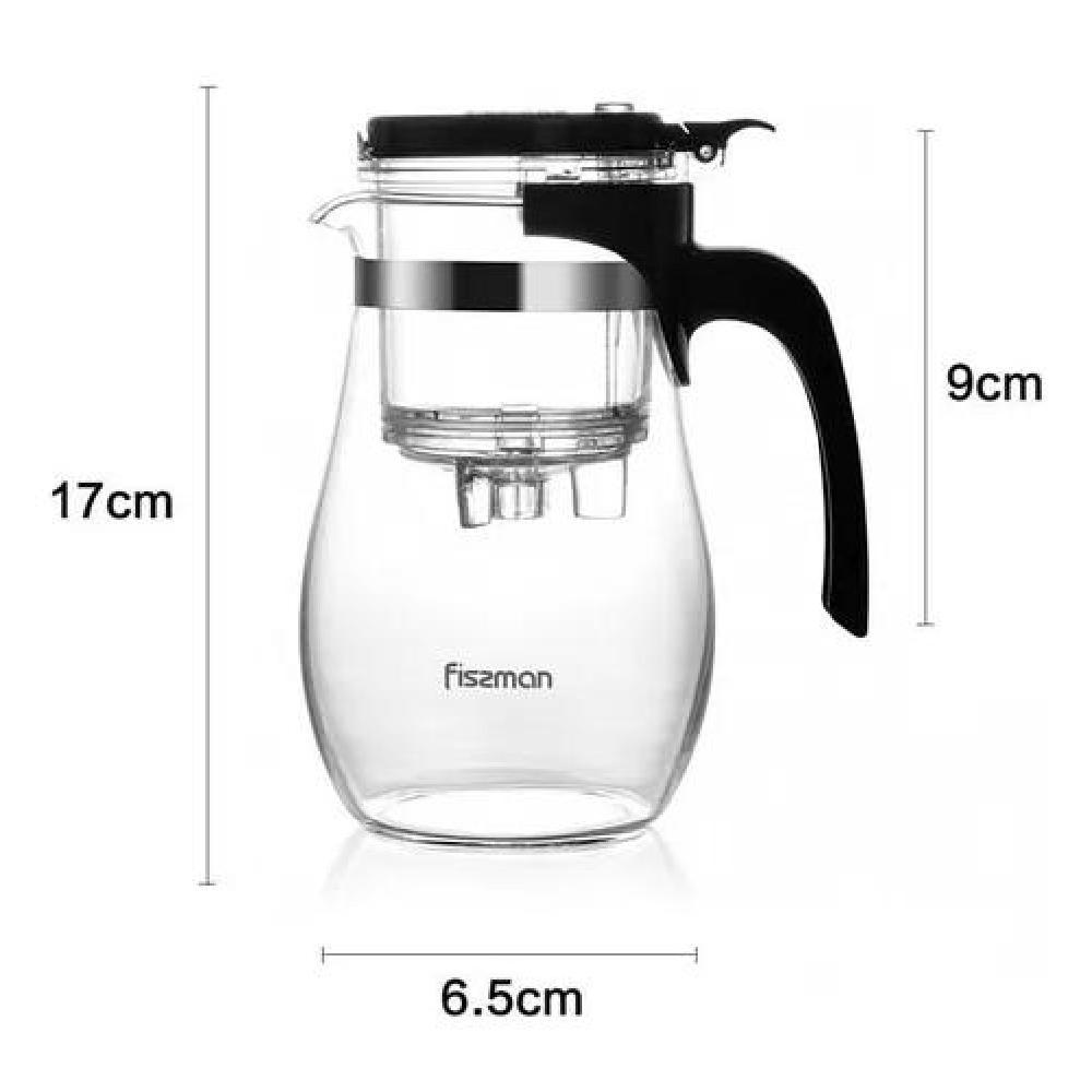 TETERA DE VIDRIO CON INFUSOR 900 ML GUNFU - 2
