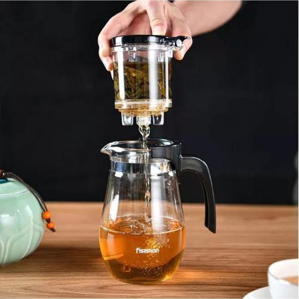 TETERA DE VIDRIO CON INFUSOR 900 ML GUNFU - 5