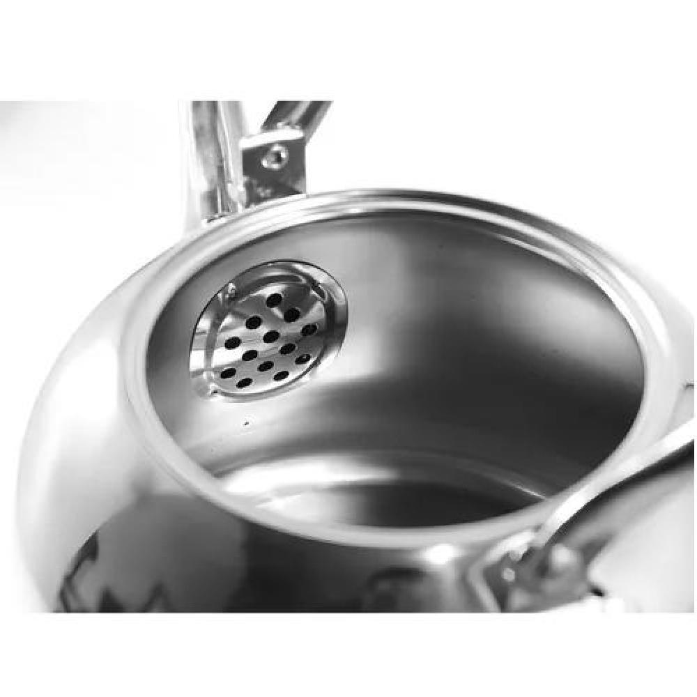 HERVIDOR DE ACERO INOXIDABLE DE 1 LITRO CON INFUSOR. COLOR PLATEADO - 3