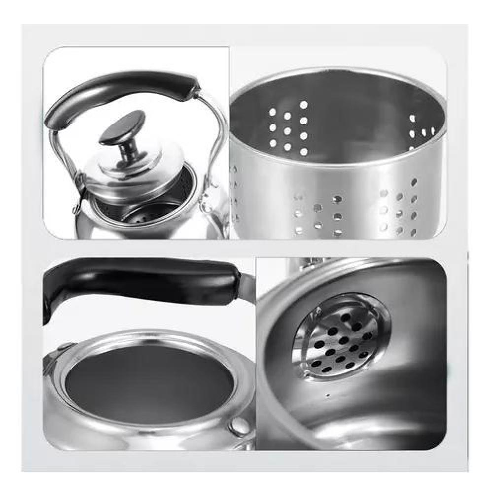 HERVIDOR DE ACERO INOXIDABLE DE 1 LITRO CON INFUSOR. COLOR PLATEADO - 5