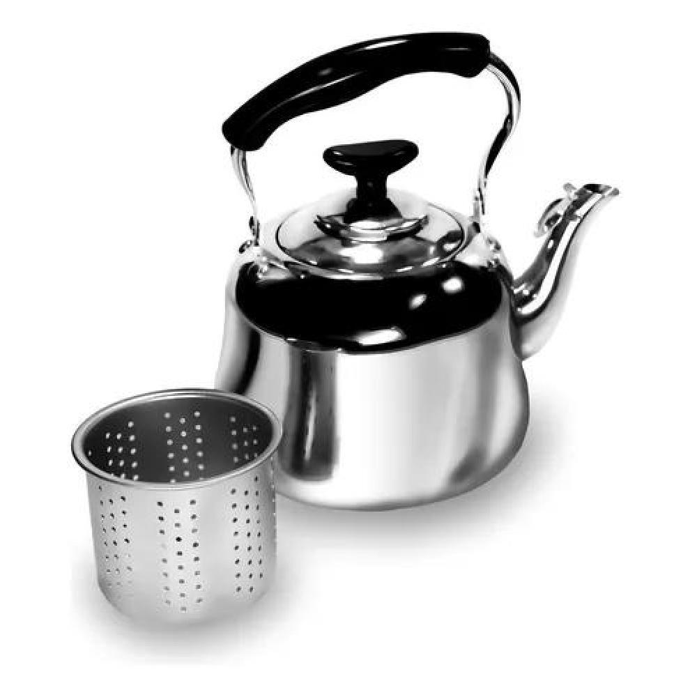 HERVIDOR DE ACERO INOXIDABLE DE 1 LITRO CON INFUSOR. COLOR PLATEADO - 6