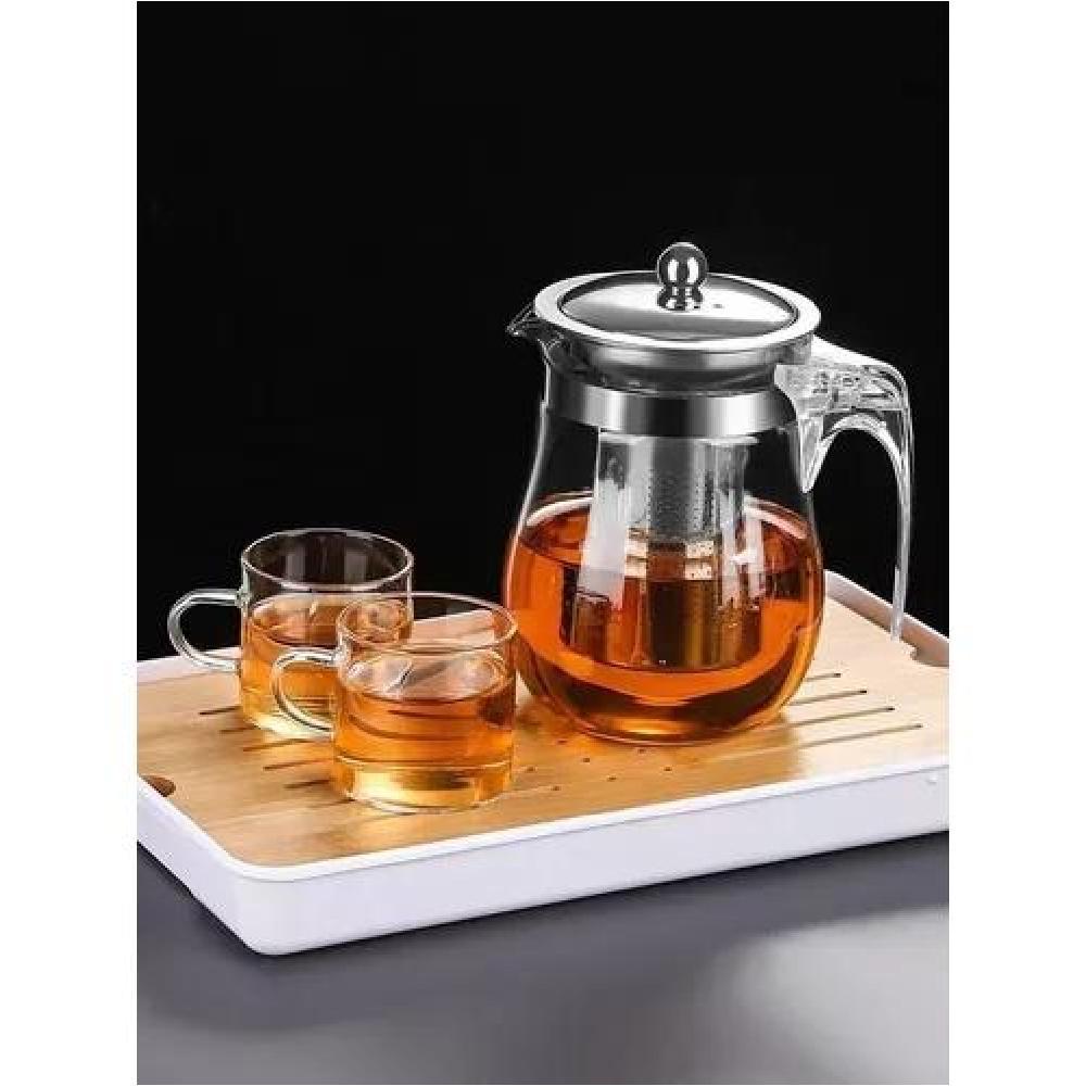 TETERA 17CM VIDRIO Y ACERO 750 ML - 4