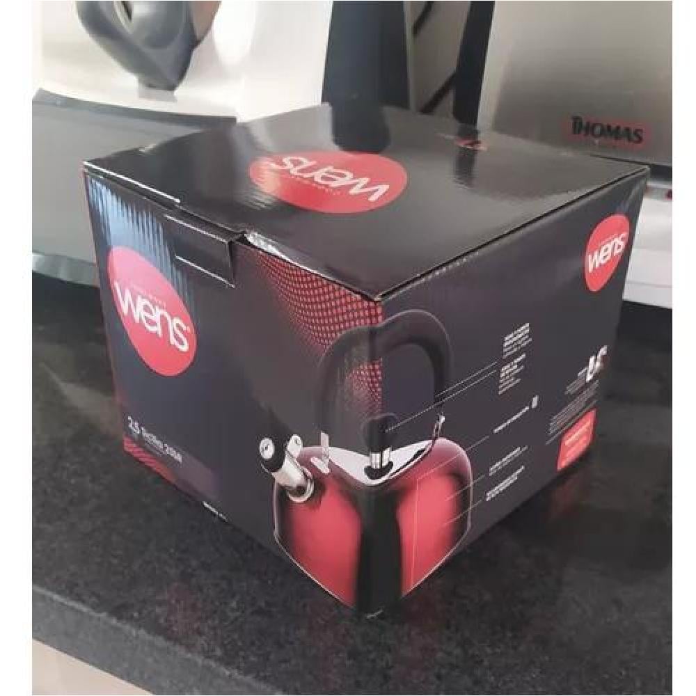 TETERA ACERO INOXIDABLE SILBATO 2500ML SICILIA ROJO - 4