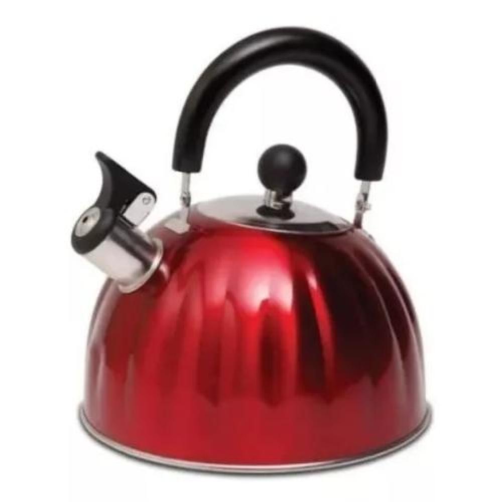 TETERA ACERO INOXIDABLE SILBATO 2500ML SICILIA ROJO - 5