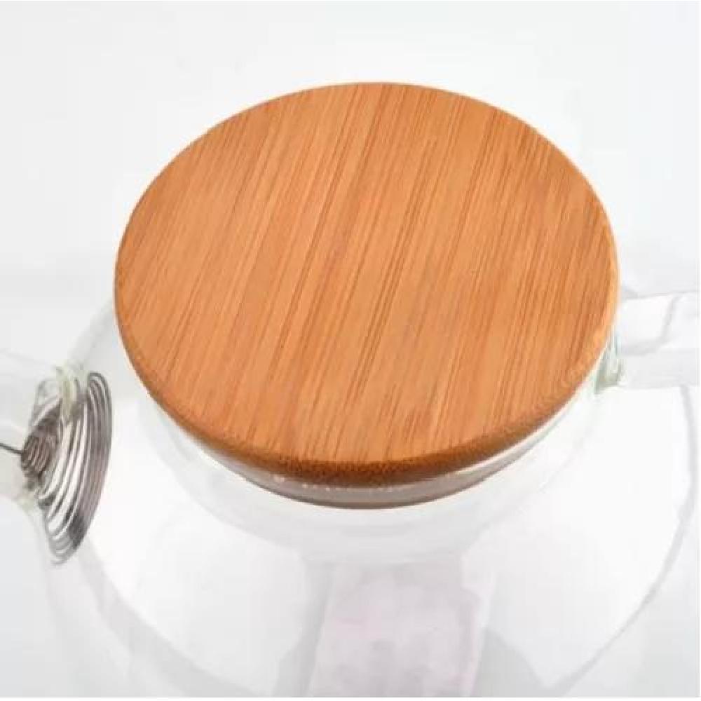 TETERA DE VIDRIO TRANSPARENTE 1 LITRO CALIENTE/FRIO COLOR BLANCO - 4