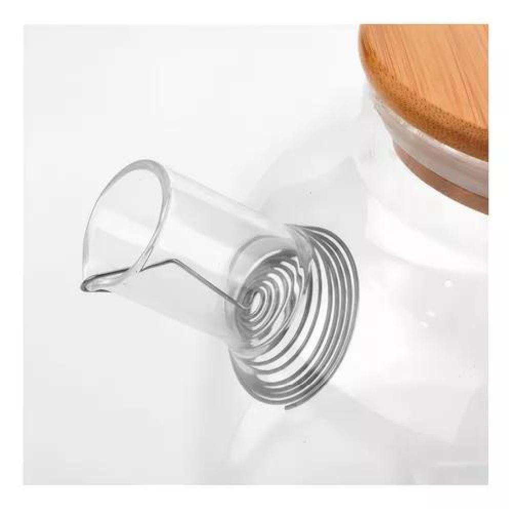 TETERA DE VIDRIO TRANSPARENTE 1 LITRO CALIENTE/FRIO COLOR BLANCO - 5