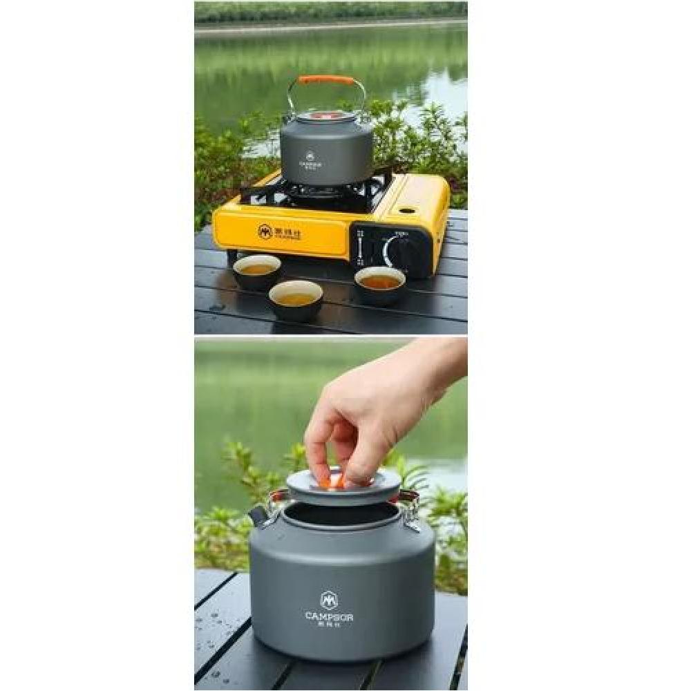 TETERA HERVIDOR DE AGUA PARA CAMPING CON SILBATO 1.6 LITROS - 7