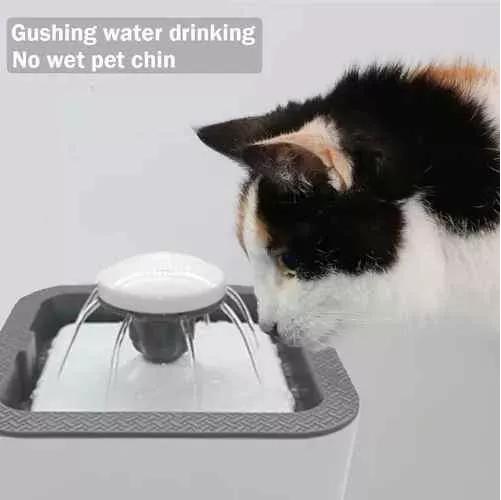 FUENTE DE AGUA PARA GATOS Y PERROS DE 2.5 LITROS DE 3 MODOS COLOR GRIS - 6