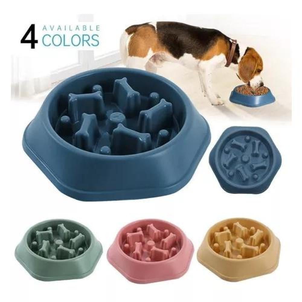 PLATO ANTI ANSIEDAD COME LENTO PARA PERROS MASCOTAS COLOR ROSA CHICLE - 4