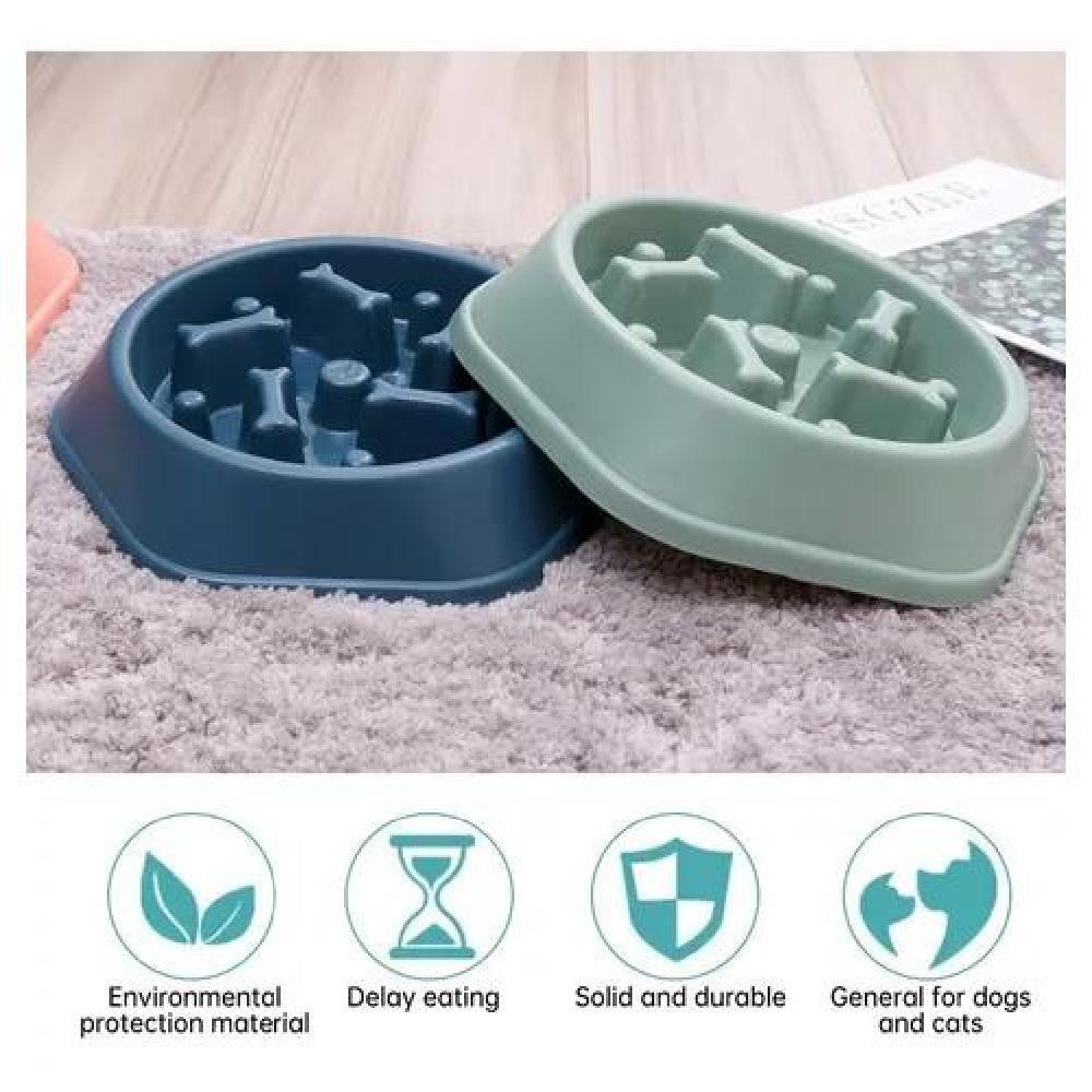 PLATO ANTI ANSIEDAD COME LENTO PARA PERROS MASCOTAS COLOR ROSA CHICLE - 5
