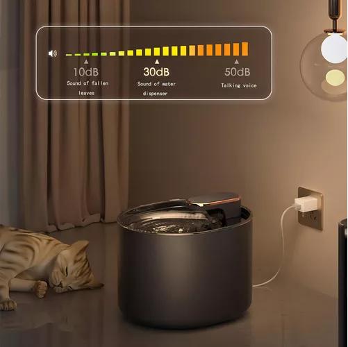 FUENTE BEBEDERO DE AGUA RORO PARA PERRO PILETA COSAS DE GATOS 3 LITROS COLOR NEGRO - 5