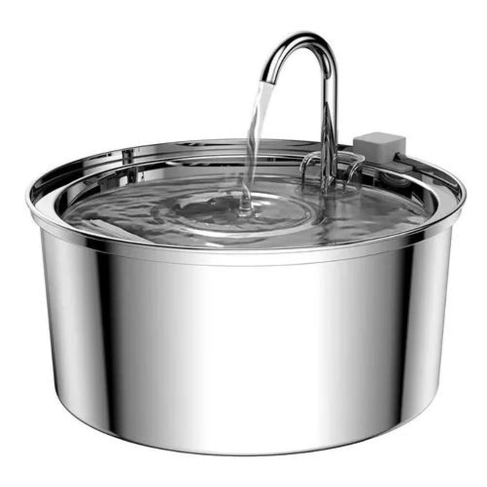 FUENTE AGUA GATO ACERO INOX LLAVE SILENCIOSA - 1