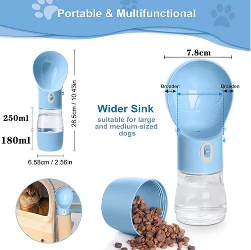 DISPENSADOR DE AGUA DE VIAJE PARA PERROS CON CONTENEDOR - 2