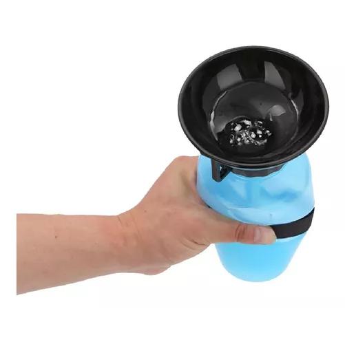 DISPENSADOR AGUA 500ML BOTELLA PORTÁTIL MASCOTA PERRO GATO COLOR AZUL - 2