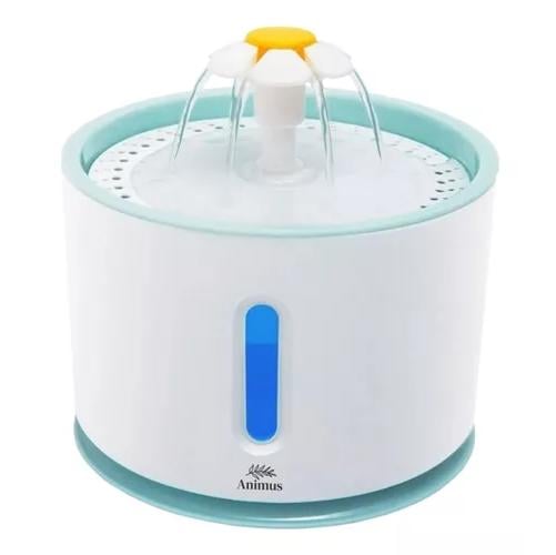 BEBEDERO TIPO FUENTE PARA PERROS Y GATOS CON FILTRO Y PURIFICACIÓN PARA MASCOTAS, COLOR BLANCO - 1