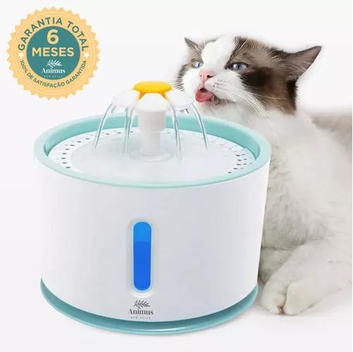 BEBEDERO TIPO FUENTE PARA PERROS Y GATOS CON FILTRO Y PURIFICACIÓN PARA MASCOTAS, COLOR BLANCO - 5