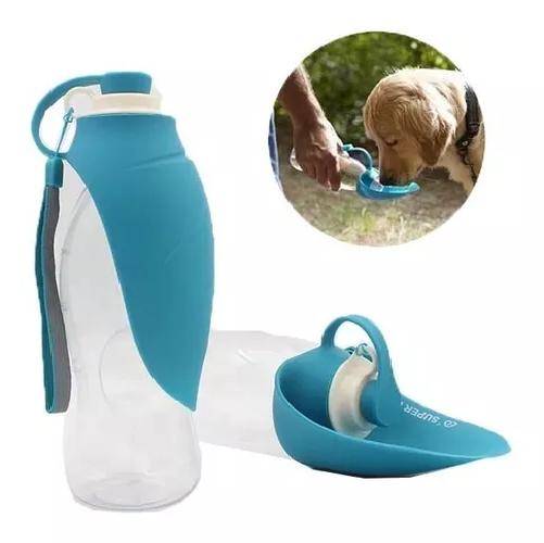 BOTELLA DE AGUA PORTÁTIL PARA MASCOTAS FÁCIL DE BEBER COLOR AZUL - 1
