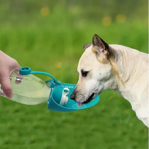 BOTELLA DE AGUA PORTÁTIL PARA MASCOTAS FÁCIL DE BEBER COLOR AZUL - 6