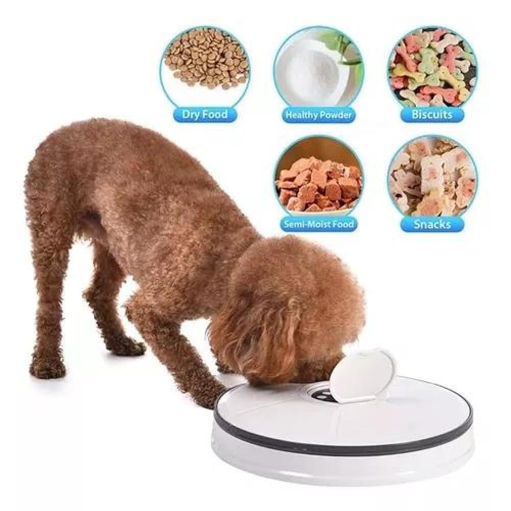 DISPENSADOR AUTOMÁTICO DE ALIMENTO PARA PERROS Y GATOS, BLANCO - 2