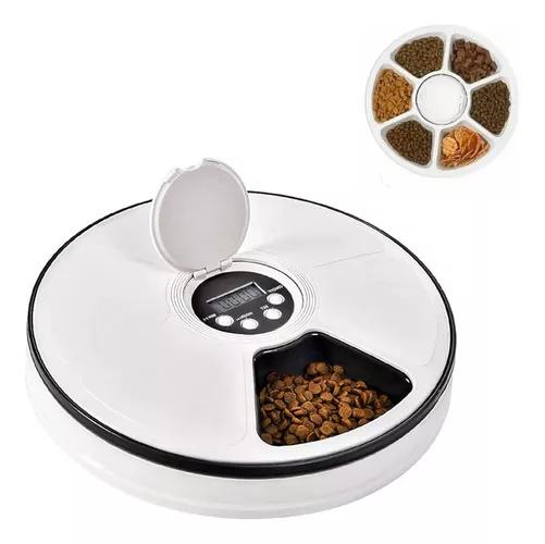 DISPENSADOR AUTOMÁTICO DE ALIMENTO PARA PERROS Y GATOS, BLANCO - 9