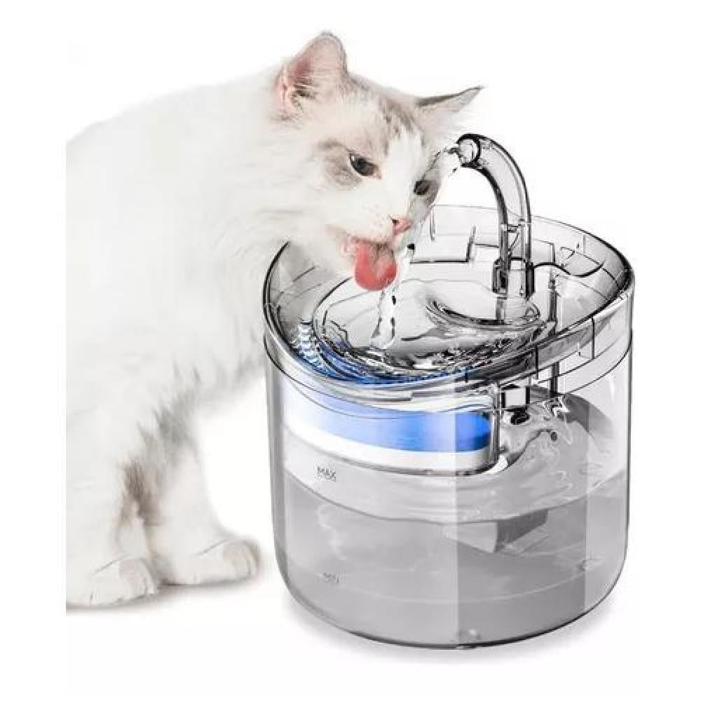 FUENTE BEBEDERO PARA GATOS Y MASCOTAS, COLOR TRANSPARENTE - 4