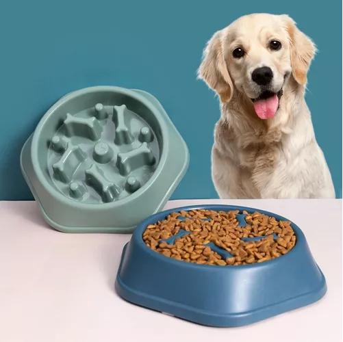 PLATOS ANTISTRES DE COMIDA PARA MASCOTAS HUESITOS PERROS Y GATOS - 4