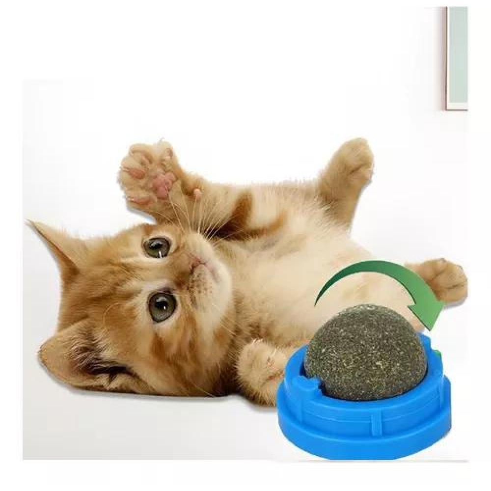 X3 BOLAS DE CATNIP, JUGUETE ADHESIVO, COLOR AZUL - 2
