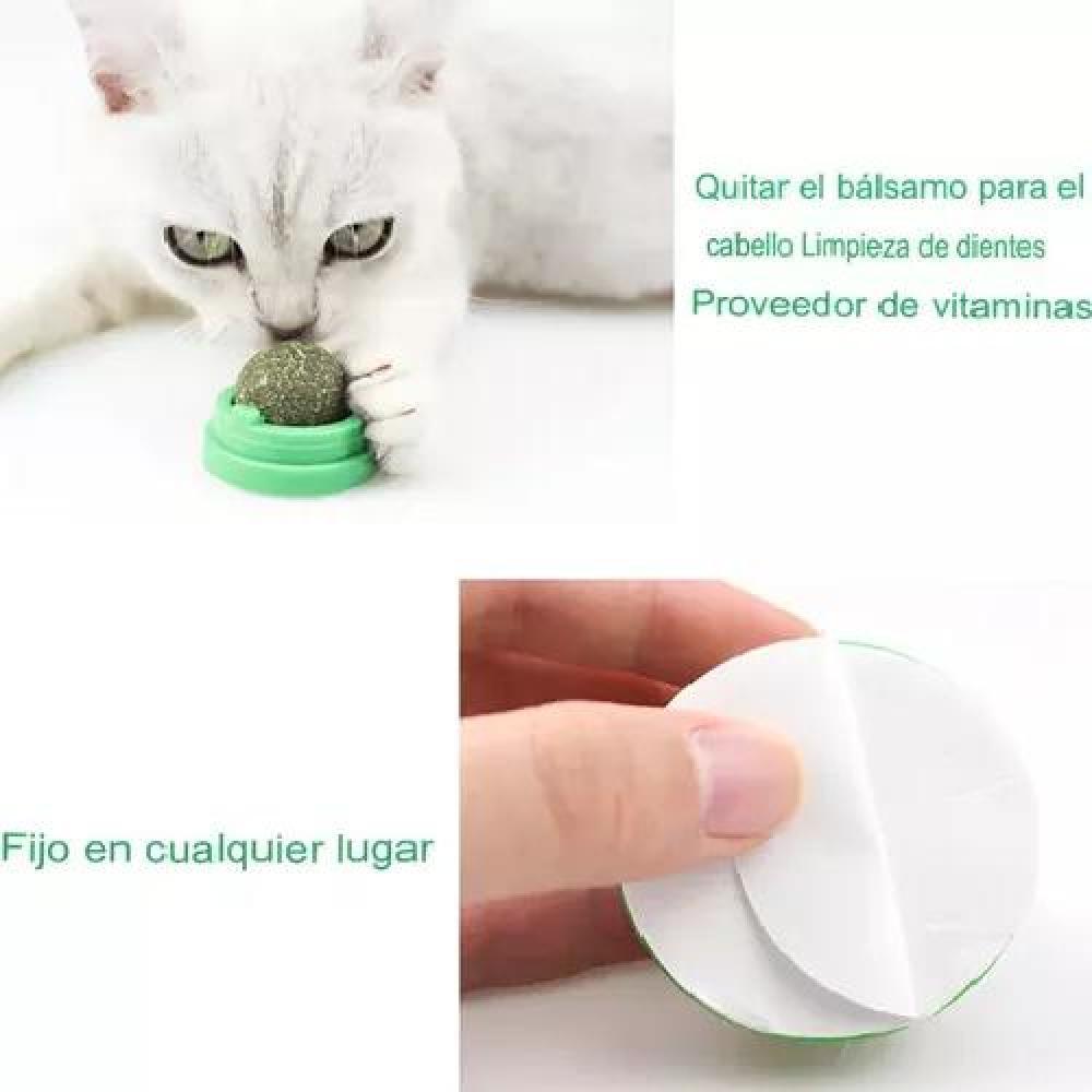 X3 BOLAS DE CATNIP, JUGUETE ADHESIVO, COLOR AZUL - 4
