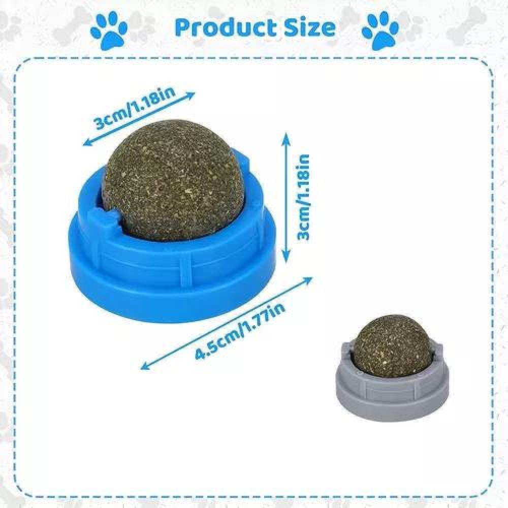 X3 BOLAS DE CATNIP, JUGUETE ADHESIVO, COLOR AZUL - 7