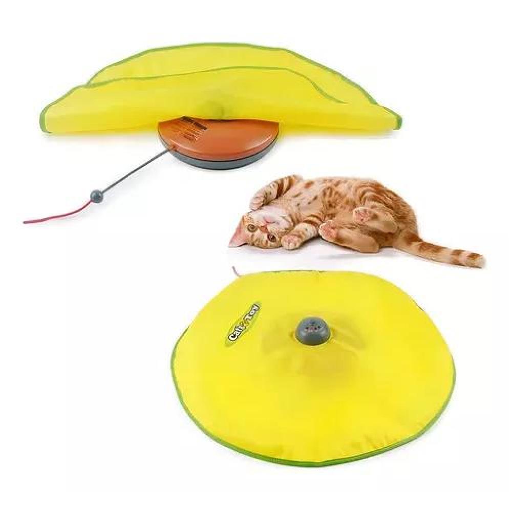 JUGUETE INTERACTIVO PARA GATO GIRATORIO MASCOTAS JUEGO GATOS COLOR AMARILLO - 6