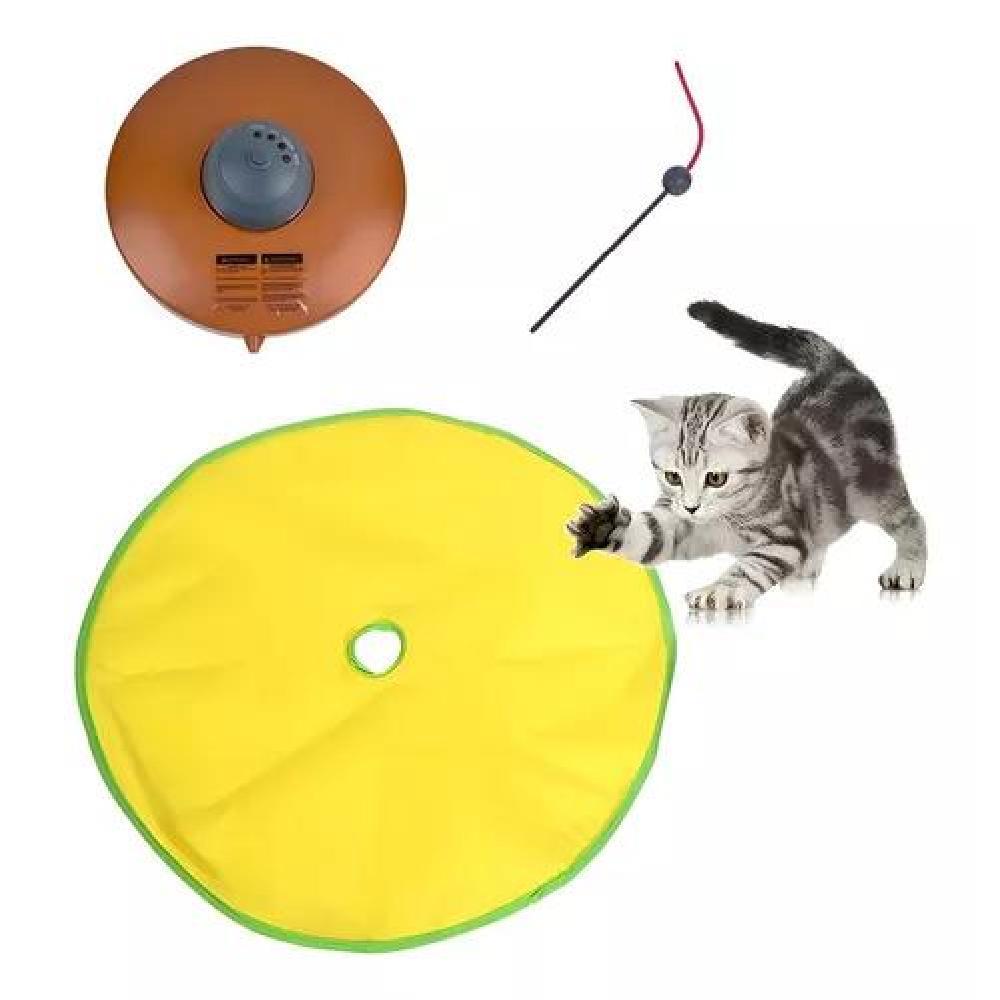 JUGUETE INTERACTIVO PARA GATO GIRATORIO MASCOTAS JUEGO GATOS COLOR AMARILLO - 8